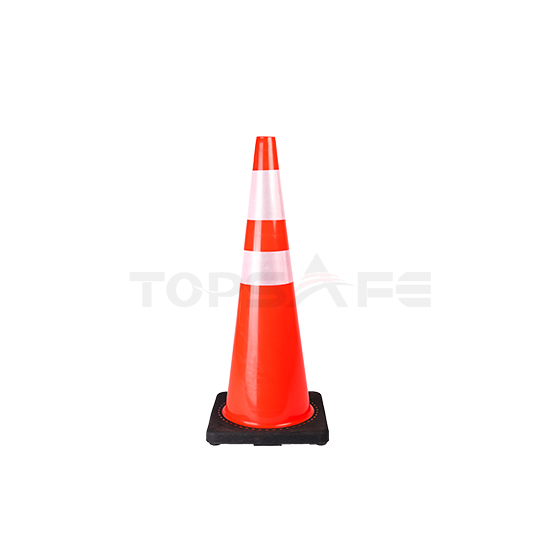 90cm Black Base Wide Body PVC Traffic Cones