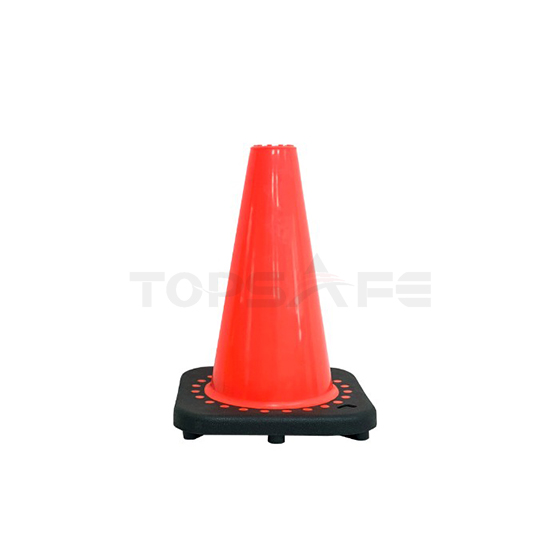 30cm Black Base PVC Traffic Cones